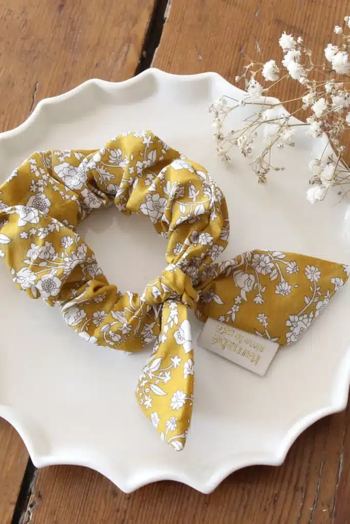 Chouchou liberty blessom jaune 1