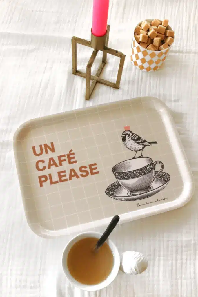 Plateau café oiseau 1