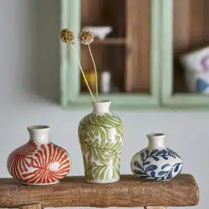 Vases multicolores en grès