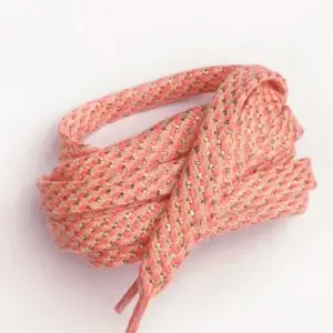 Lacets lurex rose fluo 1