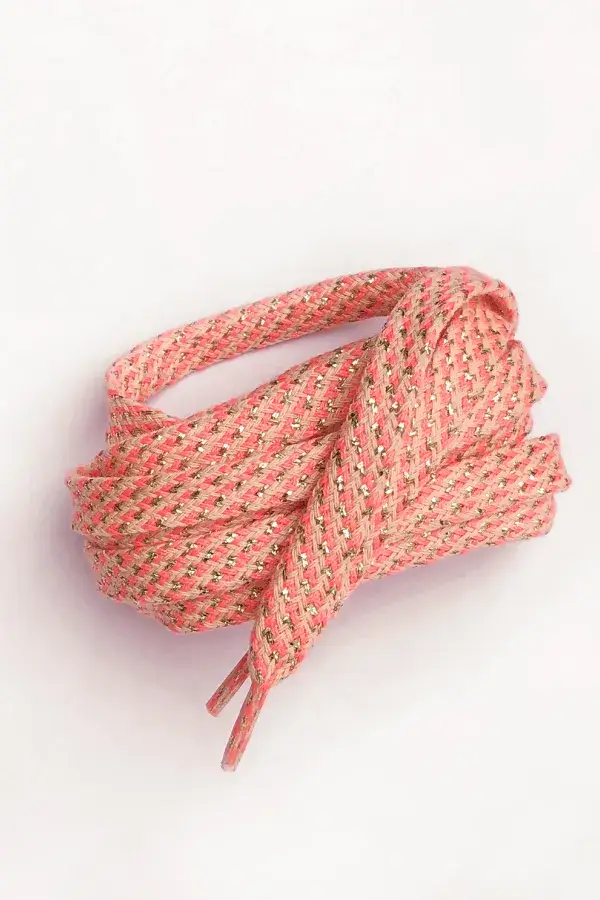 Lacets lurex rose fluo 1