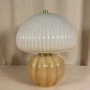 Lampe Madeleine beige en verre 1