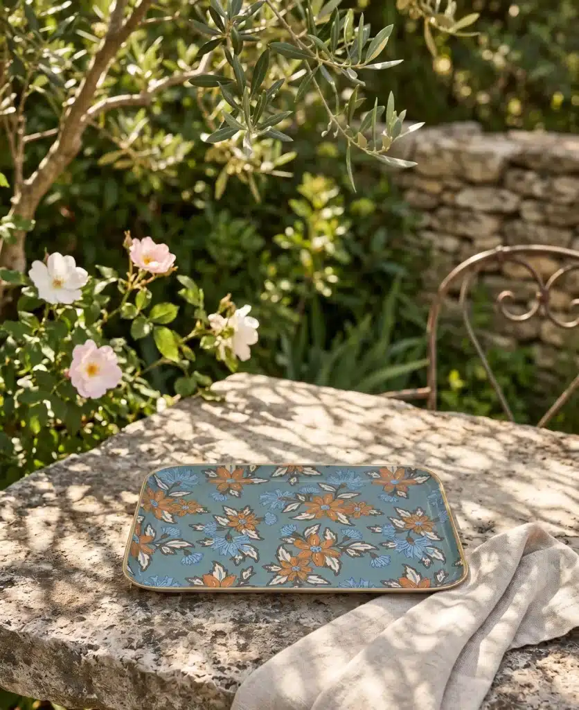 Plateau Aperol en métal émaillé 30,5×21,2 cm – Arya Jade