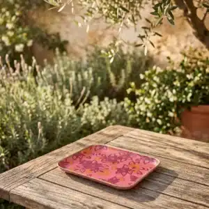 Plateau Aperol en métal émaillé 30,5×21,2 cm – Arya Malaga