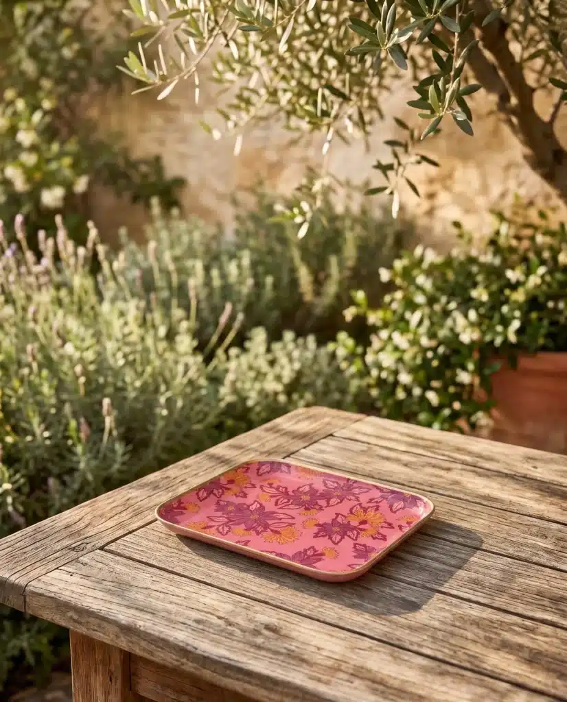 Plateau Aperol en métal émaillé 30,5×21,2 cm – Arya Malaga