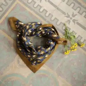 Foulard petit format - Léopard Navy