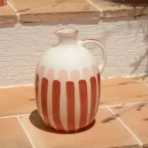 Pichet en céramique - Terracotta / Rose - Fait main au Portugal