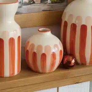 Soliflore en céramique - Terracotta / Rose – Fait à la main au Portugal