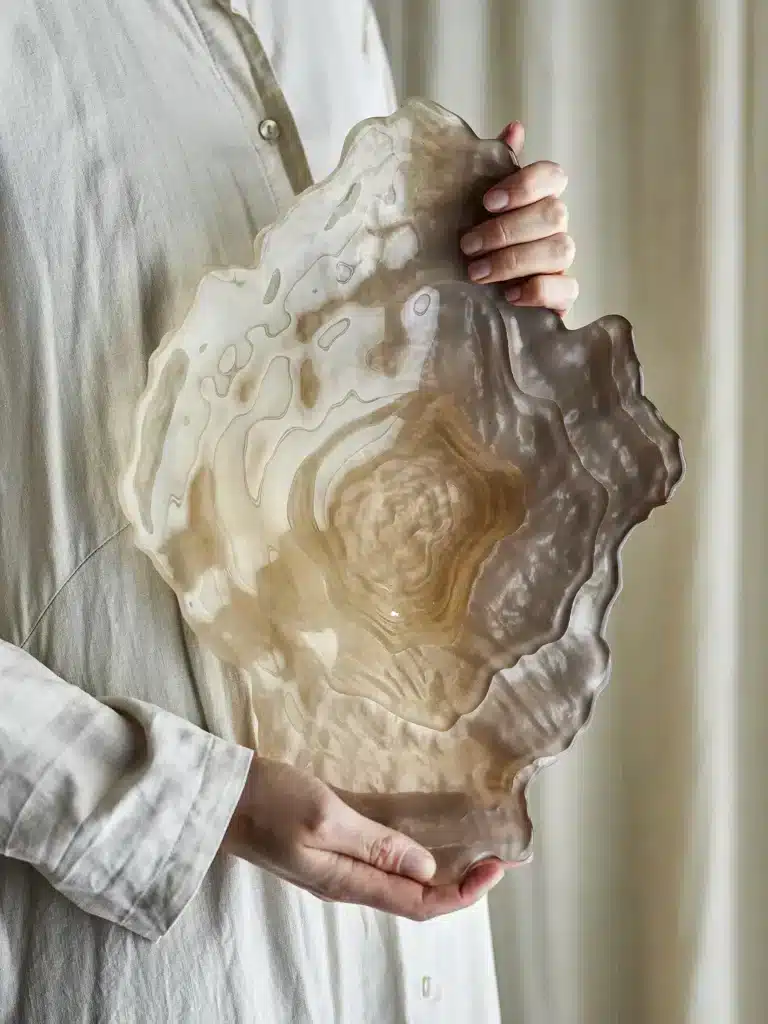 Bol en verre texturé aux nuances naturelles Aiku 1