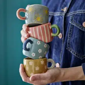 Tasses Nini en grès multicolore 2