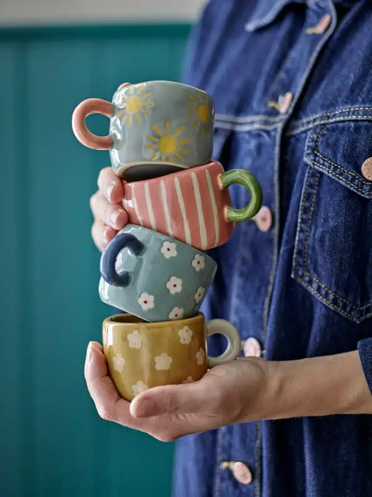 Tasses Nini en grès multicolore 2