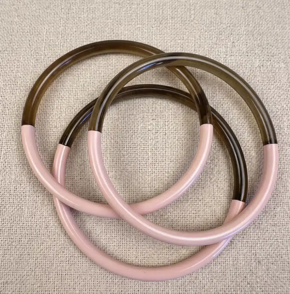 Bracelet Soyang – Duo rose poudré & corne naturelle