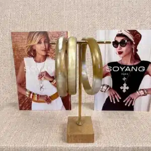 Bracelet en corne de buffle finition corne claire et corne naturelle – SOYANG Paris3
