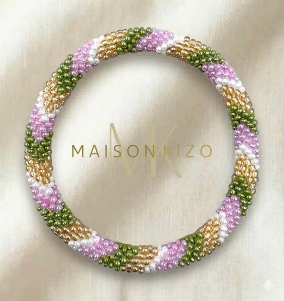 Bracelet perlé jardin rosé Maison Kizo