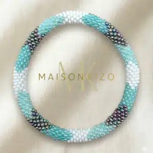 Bracelet perlé lagon clair Maison Kizo