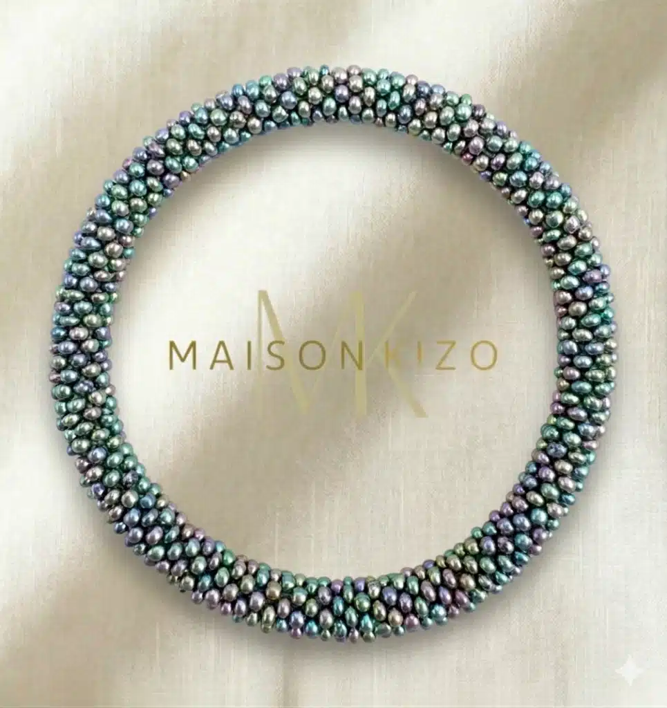 Bracelet perlé nuit irisée Maison Kizo