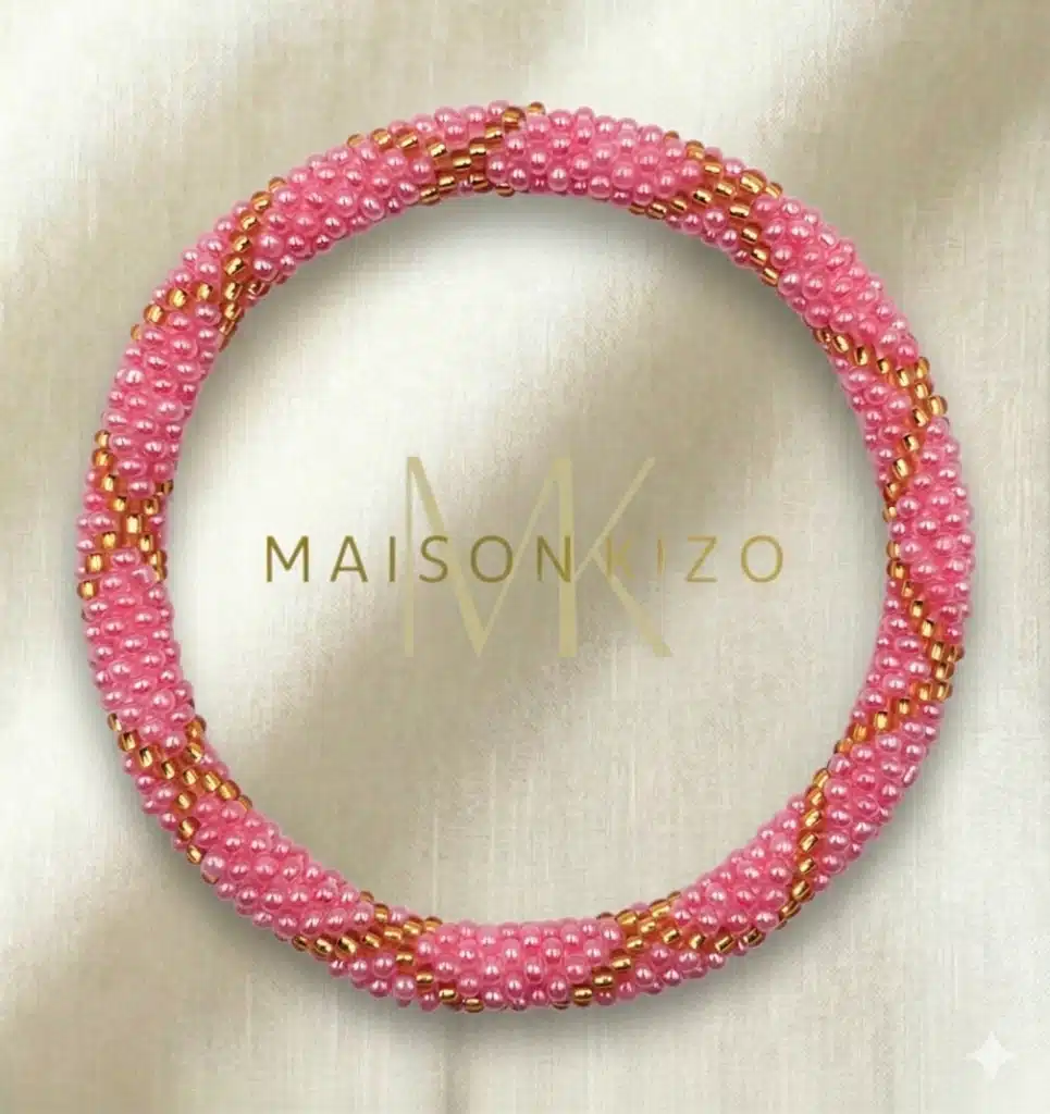Bracelet perlé rose solaire Maison Kizo