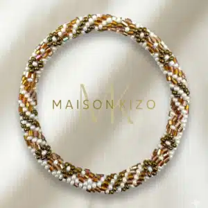 Bracelet perlé sable ambré Maison Kizo