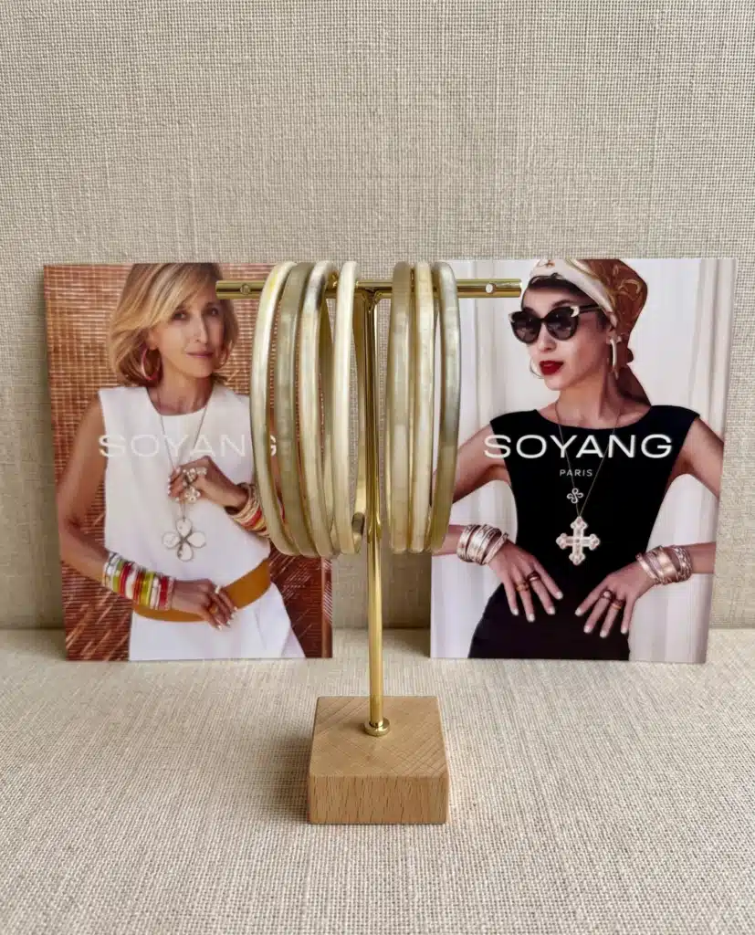 Jonc en corne de buffle finition nacrée – SOYANG Paris 1