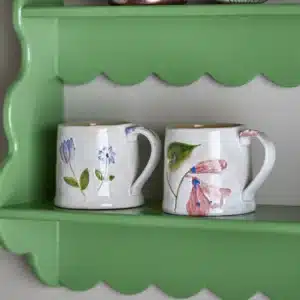 Mug en grès multicolore – motif floral 3