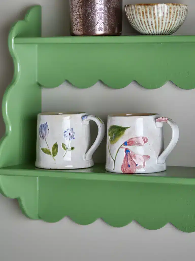 Mug en grès multicolore – motif floral 3