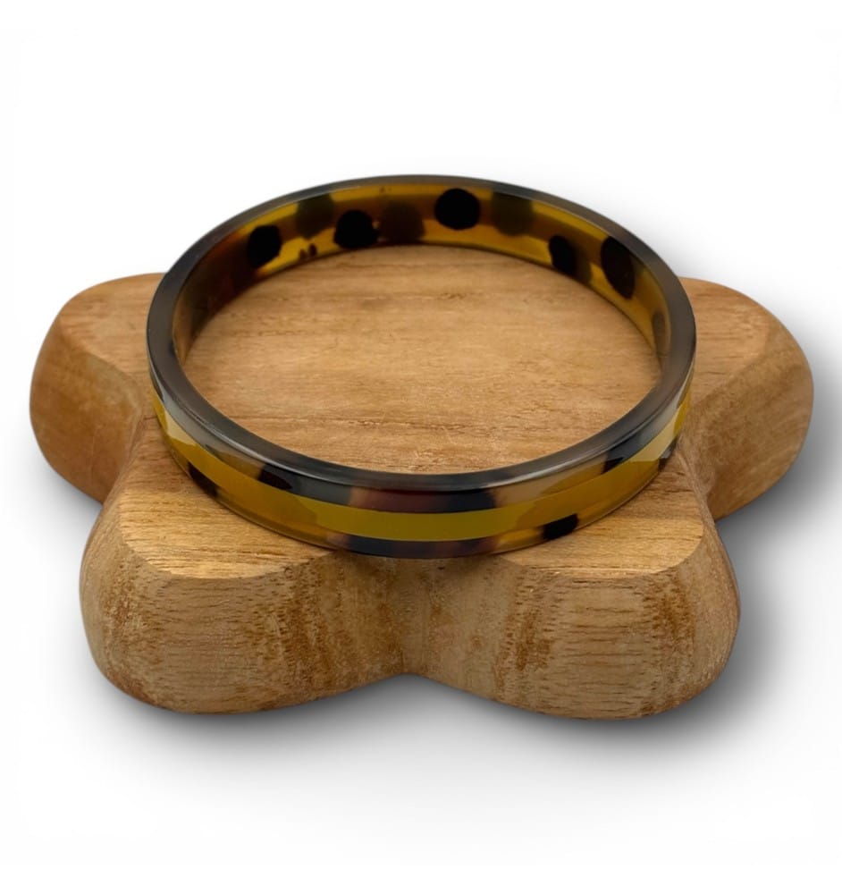 jonc-corne-de-buffle-leopard-jaune-moutarde-Maison Kizo