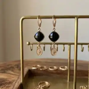 Boucles argelouse onyx noir 1