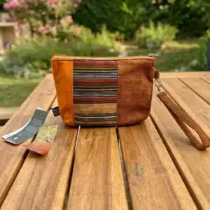 Trousse clemira marron orange 1
