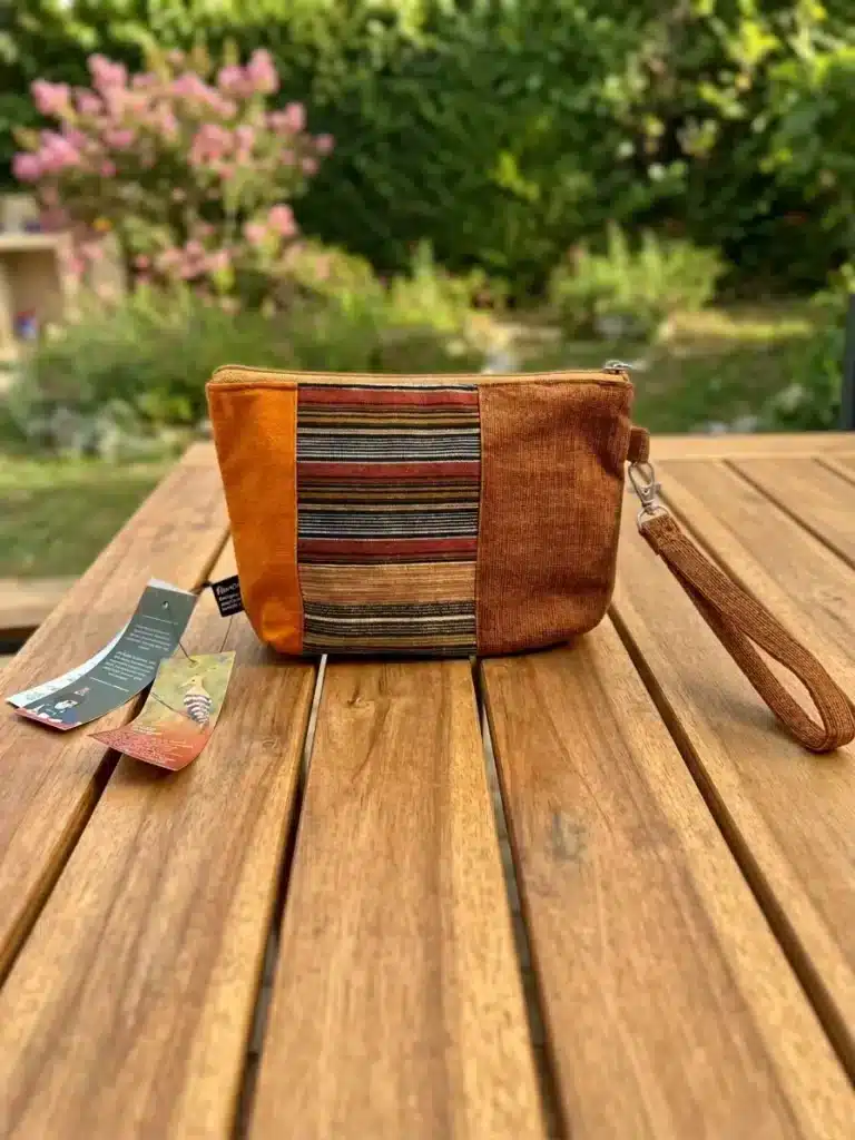 Trousse clemira marron orange 1