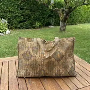 Sac cabas Indonésie jaune bleu 1