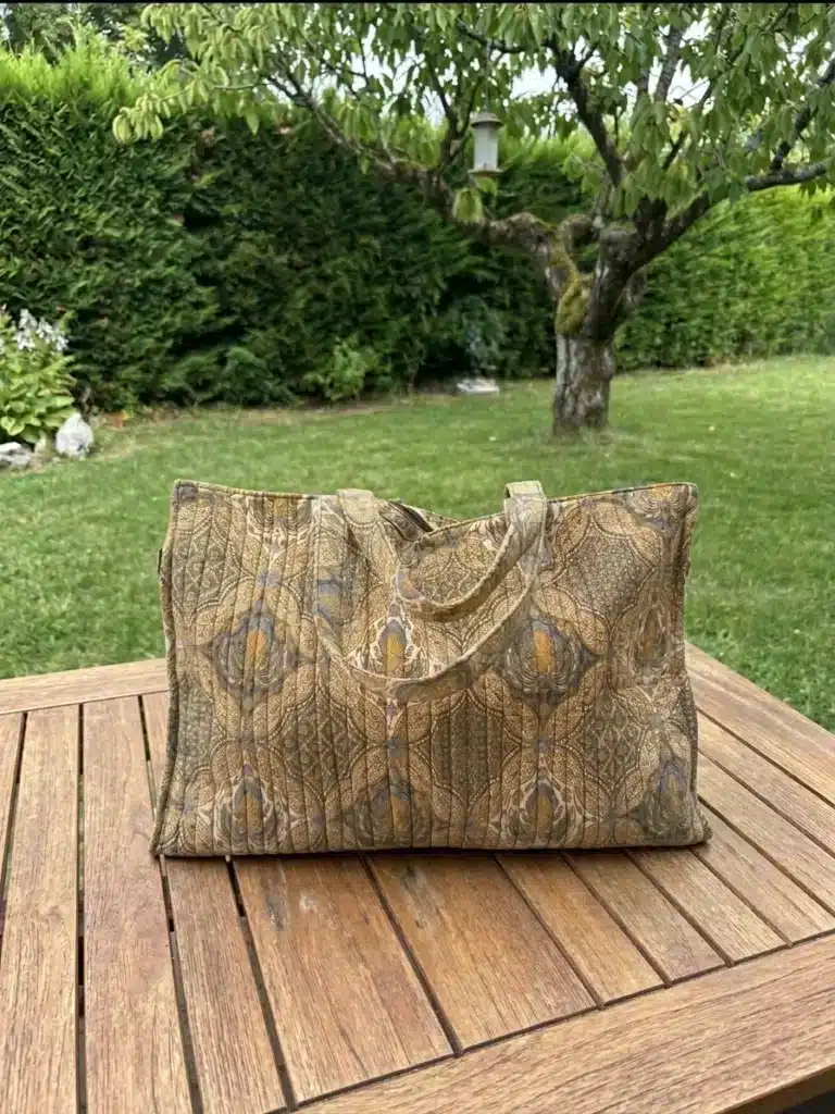 Sac cabas Indonésie jaune bleu 1
